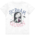White - Front - Nightmare Before Christmas Girls Scream Queen Cotton T-Shirt