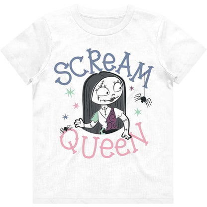 White - Front - Nightmare Before Christmas Girls Scream Queen Cotton T-Shirt