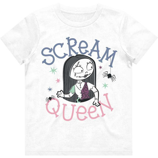 White - Front - Nightmare Before Christmas Girls Scream Queen Cotton T-Shirt
