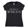 Black - Front - The Beatles Womens-Ladies Revolver Embellished T-Shirt