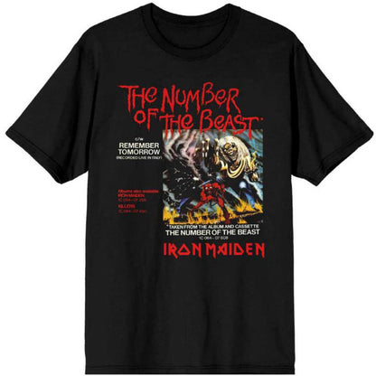 Black - Front - Iron Maiden Unisex Adult Number Of The Beast Cotton T-Shirt
