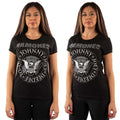 Black - Pack Shot - Ramones Womens-Ladies Presidential Seal Embellished T-Shirt