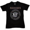 Black - Front - Ramones Unisex Adult Presidential Seal Embellished T-Shirt