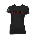 Black - Front - Tool Womens-Ladies Shaded Box Back Print Cotton T-Shirt