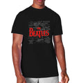 Black - Back - The Beatles Unisex Adult Titles Cotton Logo T-Shirt
