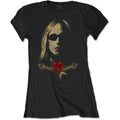 Black - Front - Tom Petty & The Heartbreakers Womens-Ladies Shades Logo T-Shirt