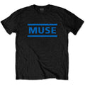Black-Dark Blue - Front - Muse Unisex Adult Logo Cotton T-Shirt