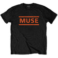 Black-Orange - Front - Muse Unisex Adult Logo Cotton T-Shirt