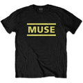 Black-Yellow - Front - Muse Unisex Adult Logo Cotton T-Shirt