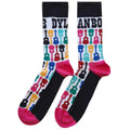 Black-Pink - Front - Bob Dylan Unisex Adult Guitar Ankle Socks