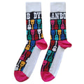 Black-White-Pink - Front - Bob Dylan Unisex Adult Guitar Ankle Socks