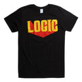 Black - Front - Logic Unisex Adult Logo Cotton T-Shirt