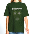 Khaki Green - Back - Green Day Unisex Adult Gas Mask T-Shirt
