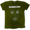 Khaki Green - Front - Green Day Unisex Adult Gas Mask T-Shirt