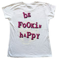 White - Back - Yungblud Womens-Ladies Raver Smile Cotton T-Shirt