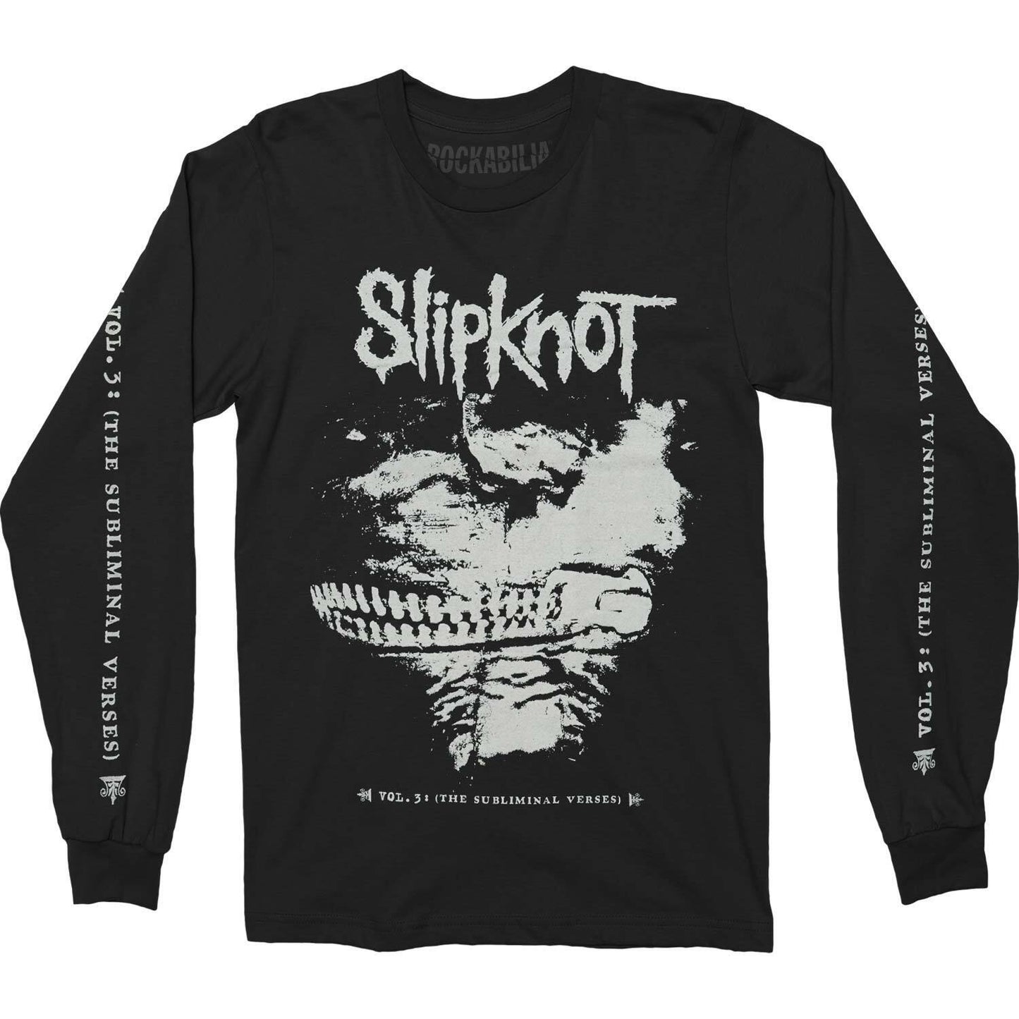 Black - Front - Slipknot Unisex Adult Subliminal Verses Back Print Long-Sleeved T-Shirt