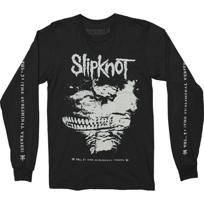 Black - Front - Slipknot Unisex Adult Subliminal Verses Back Print Long-Sleeved T-Shirt