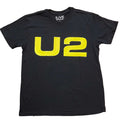 Black - Front - U2 Unisex Adult 2018 Back Print Cotton Logo T-Shirt