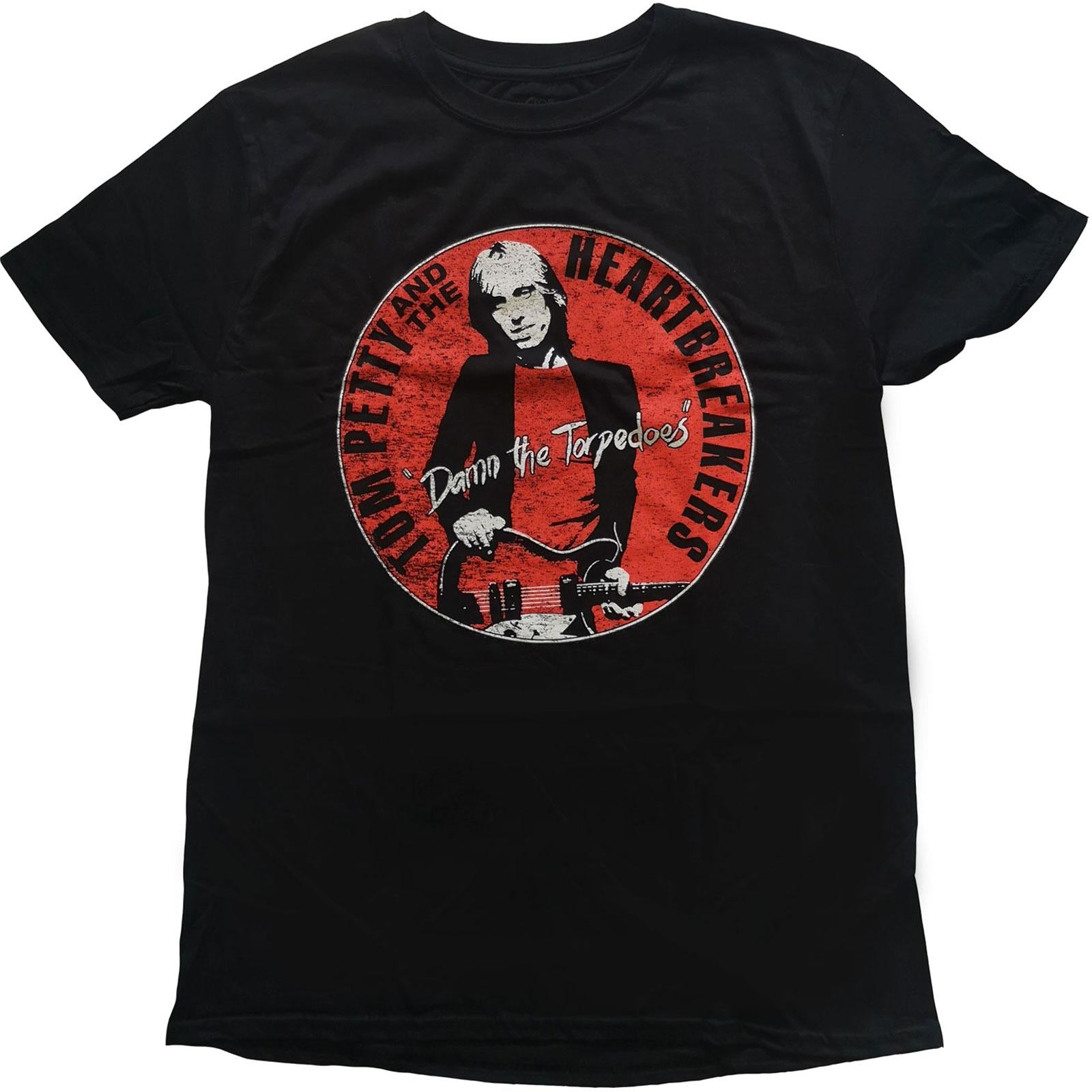 Black - Front - Tom Petty & The Heartbreakers Unisex Adult Damn The Torpedoes T-Shirt