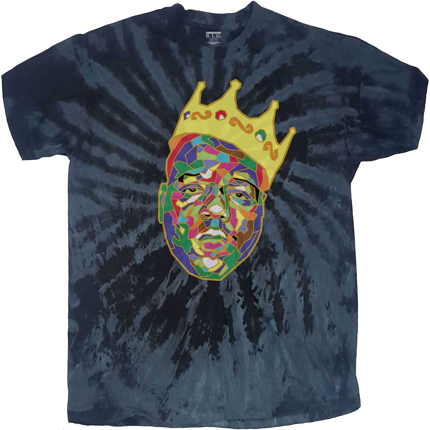Blue - Front - Biggie Smalls Unisex Adult Crown T-Shirt