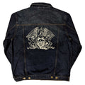 Denim Blue - Back - Queen Unisex Adult Crest Cotton Denim Jacket