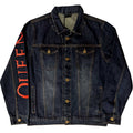Denim Blue - Front - Queen Unisex Adult Crest Cotton Denim Jacket