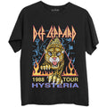 Black - Front - Def Leppard Unisex Adult Hysteria ´88 Back Print T-Shirt