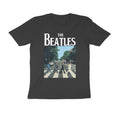 Black - Front - The Beatles Childrens-Kids Abbey Road & Logo T-Shirt