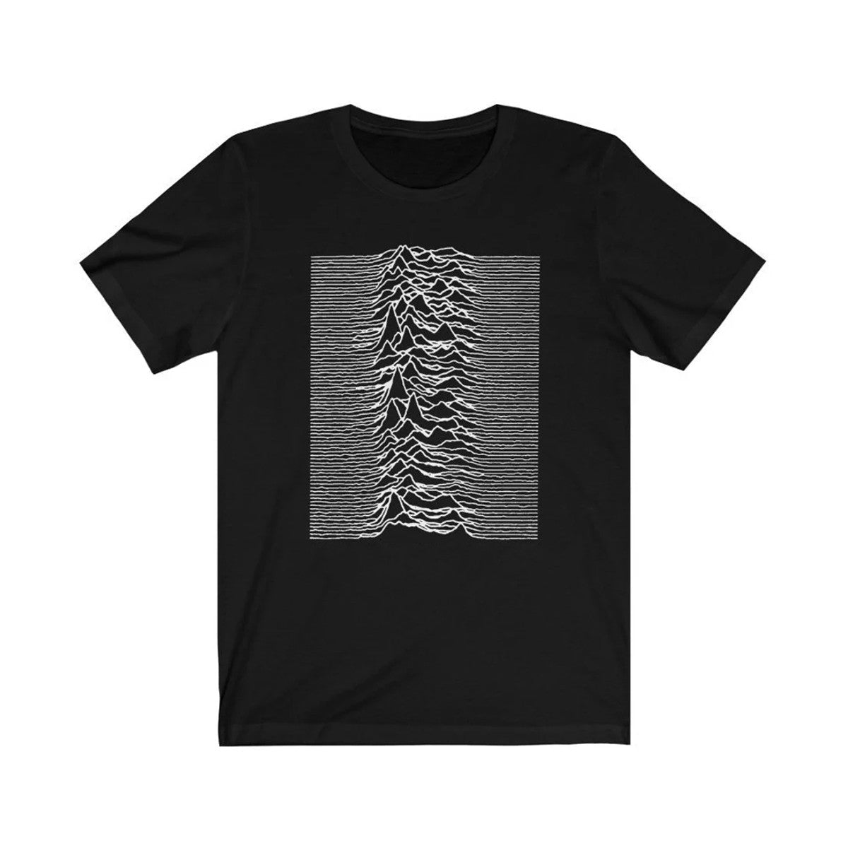 Black - Front - Joy Division Unisex Adult Unknown Pleasures Back Print T-Shirt