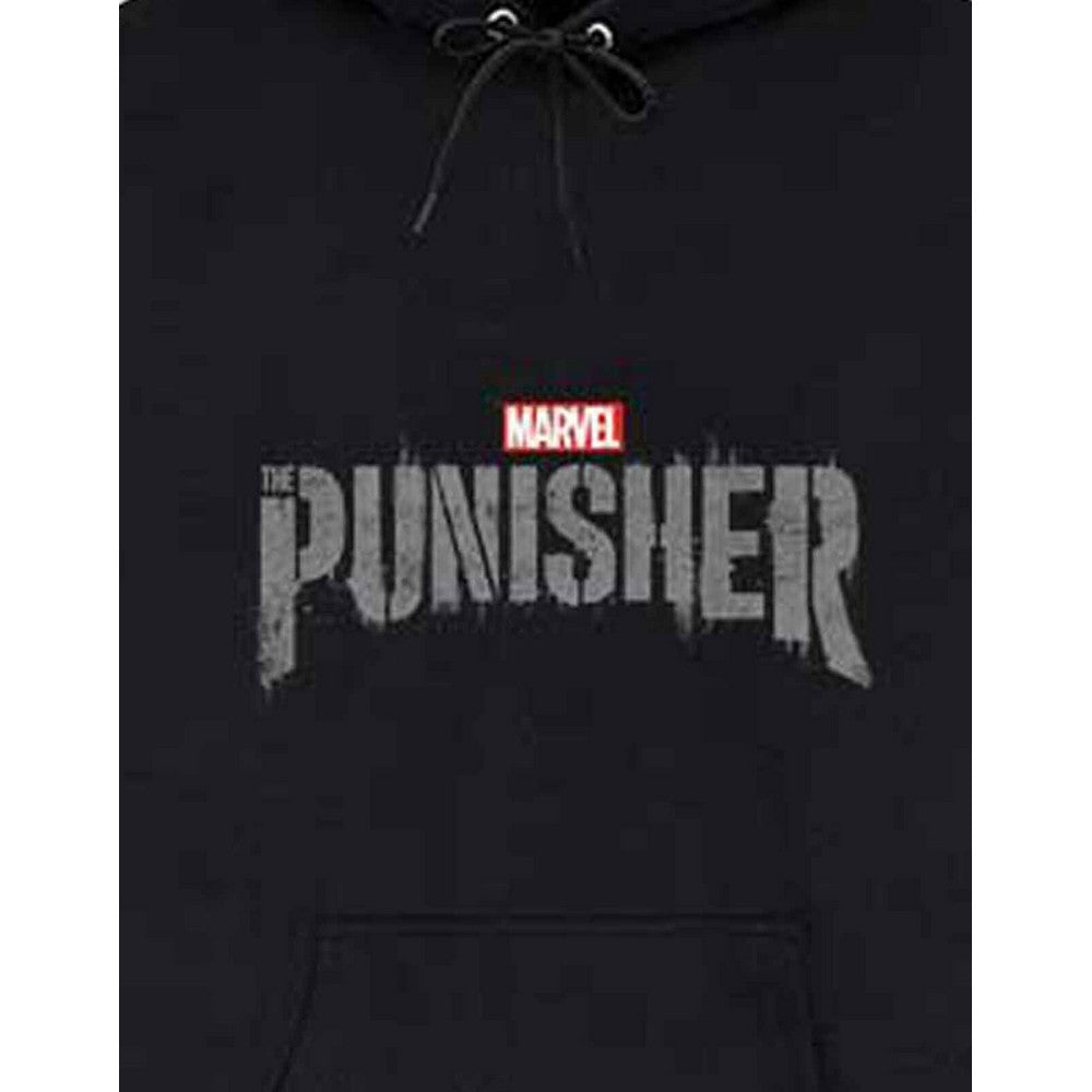 Black - Side - The Punisher Unisex Adult Stamp Pullover Hoodie