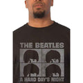Black - Side - The Beatles Unisex Adult Hard Days Night Back Print Long-Sleeved T-Shirt