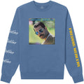 Blue - Front - Freddie Mercury Unisex Adult Mr Bad Guy Sleeve Print Long-Sleeved T-Shirt