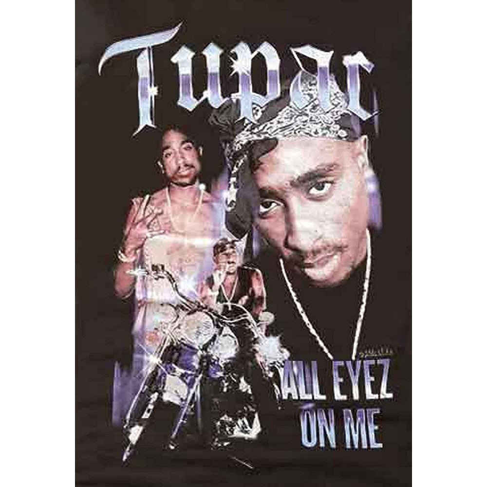 Black - Side - Tupac Shakur Womens-Ladies All Eyez On Me T-Shirt