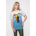 Blue - Side - Johnny Cash Unisex Adult Walking Guitar Dip Dye T-Shirt