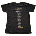 Black - Back - U2 Womens-Ladies I+E Tour Bed Photo Back Print Cotton T-Shirt