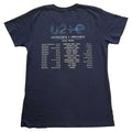 Navy Blue - Back - U2 Womens-Ladies I+E 2018 Tour Dates Back Print Cotton T-Shirt