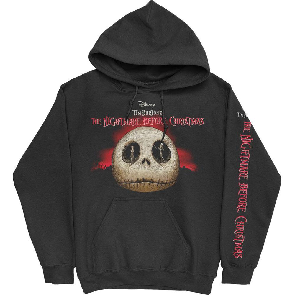 Black - Front - Nightmare Before Christmas Unisex Adult Jack Skellington Eyes Hoodie