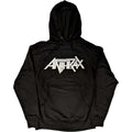 Black - Front - Anthrax Unisex Adult Logo Hoodie