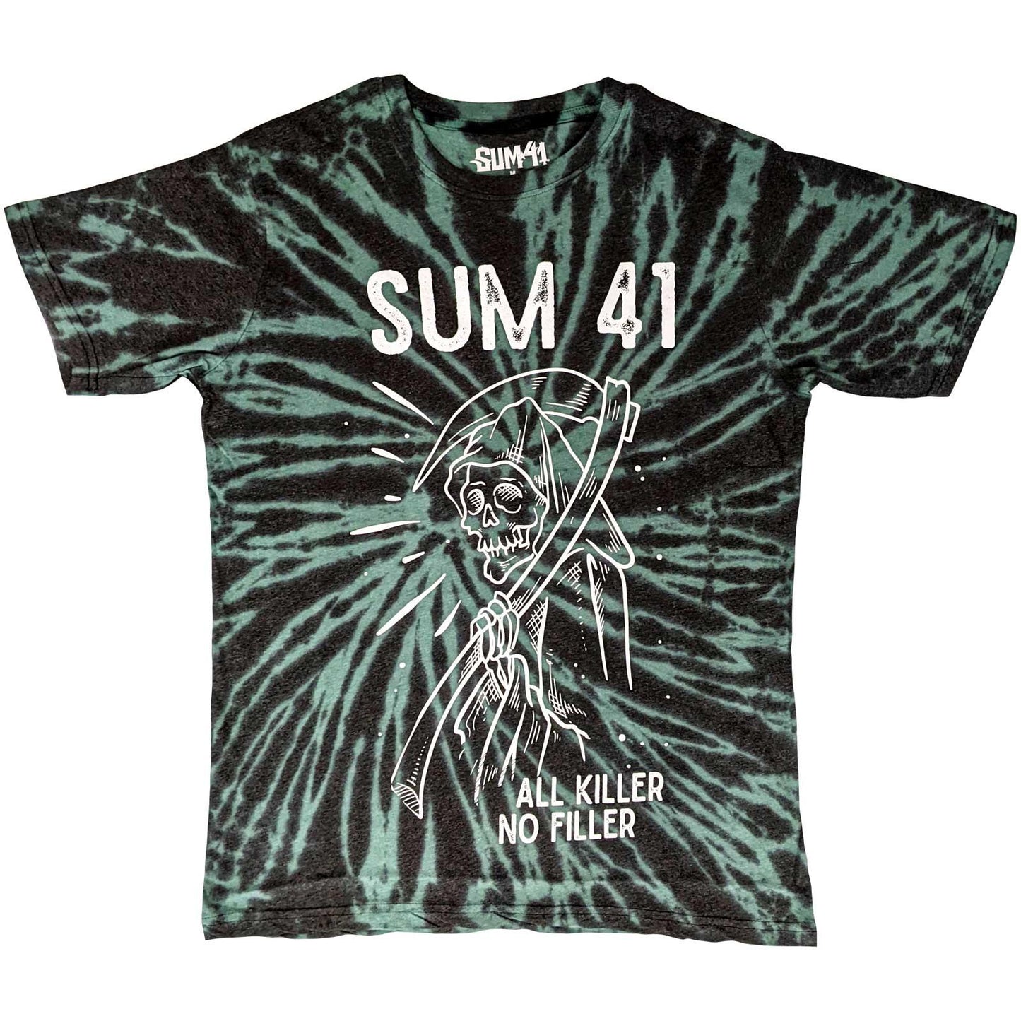 Green - Front - Sum 41 Unisex Adult Grim Reaper T-Shirt
