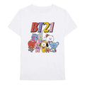 White - Front - BT21 Unisex Adult Squad Cotton T-Shirt