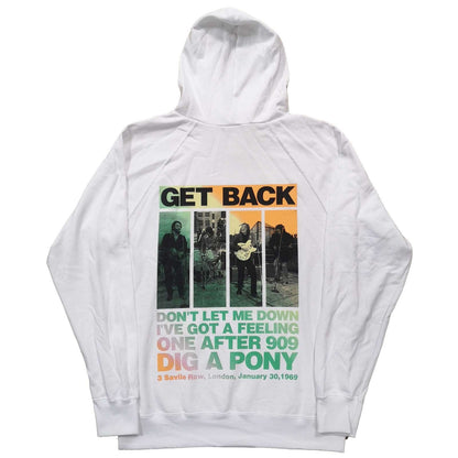 White - Back - The Beatles Unisex Adult 3 Savile Row Hoodie
