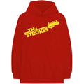 Red - Front - The Strokes Unisex Adult Guitar Fretboard Logo Hoodie