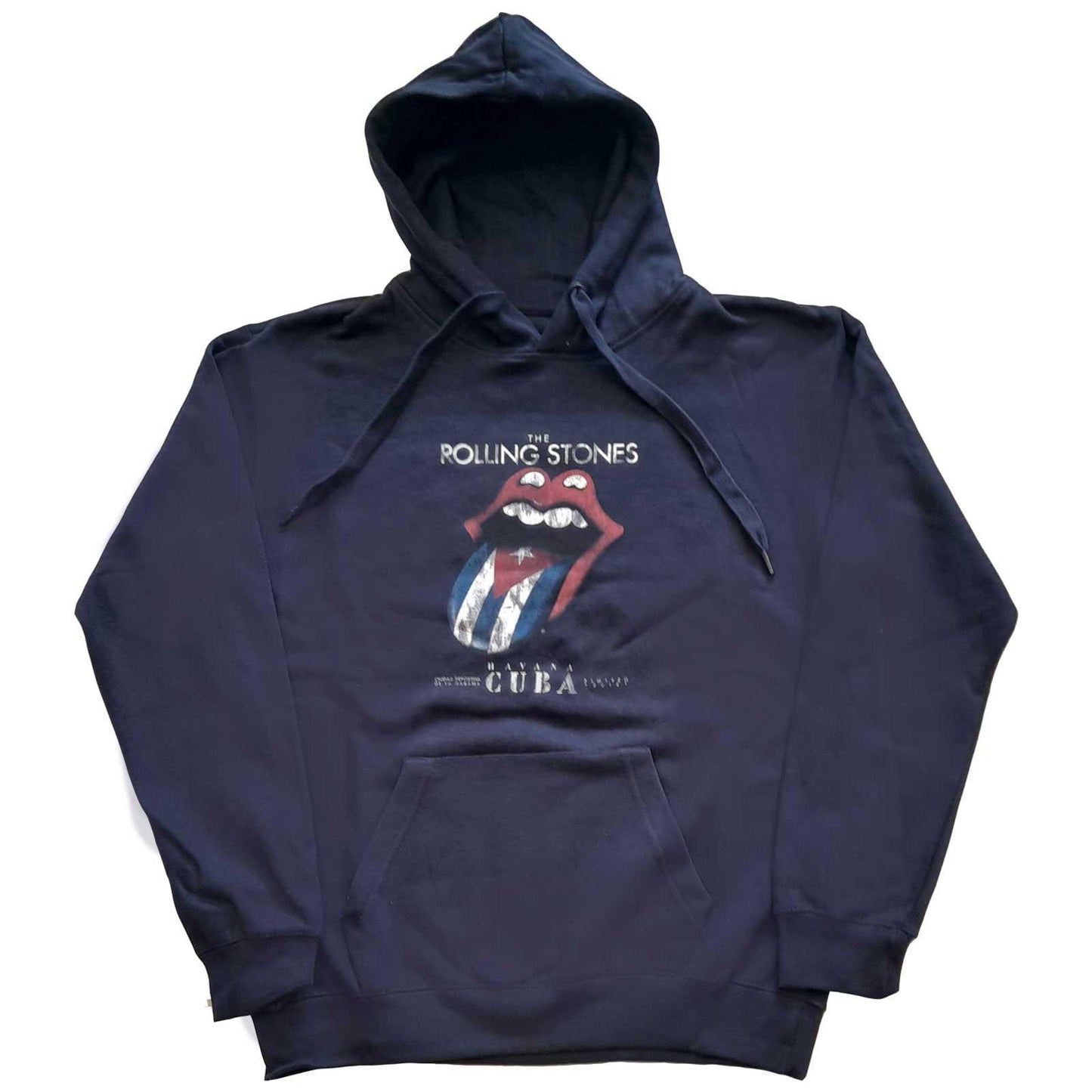 Navy Blue - Front - The Rolling Stones Unisex Adult Havana Cuba Hoodie