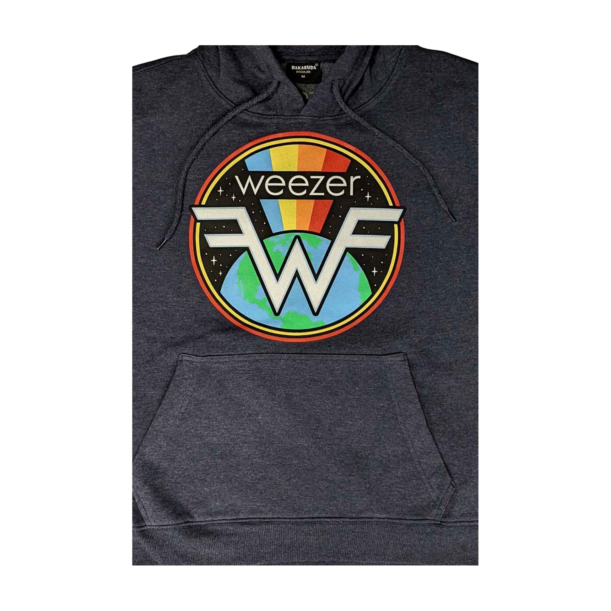 Navy Blue - Back - Weezer Unisex Adult Symbol Logo Hoodie