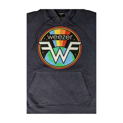 Navy Blue - Back - Weezer Unisex Adult Symbol Logo Hoodie