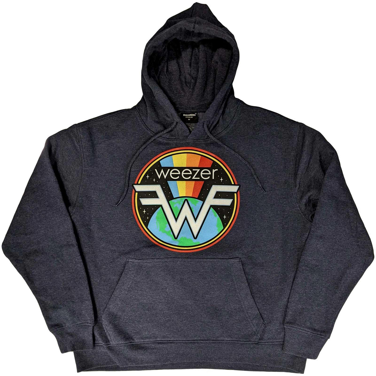 Navy Blue - Front - Weezer Unisex Adult Symbol Logo Hoodie