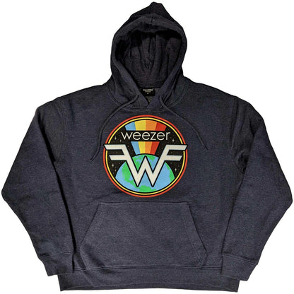 Navy Blue - Front - Weezer Unisex Adult Symbol Logo Hoodie
