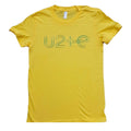 Yellow - Front - U2 Womens-Ladies I+E Logo 2015 Cotton T-Shirt