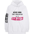White - Front - Sex Pistols Unisex Adult Never Mind The Bollocks Hoodie