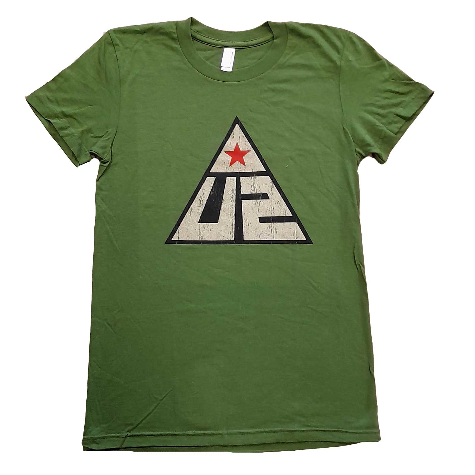 Green - Front - U2 Womens-Ladies Glastonbury 2011 Pyramid Stage Cotton T-Shirt